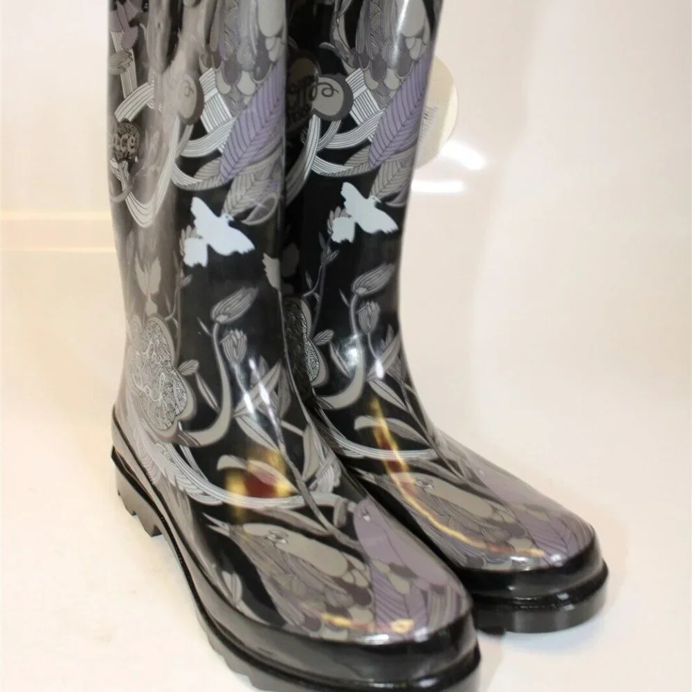 ✨Sakroots by The SACK Rain Boots RHYTHM Nature Hunter Peace Removable Fur Insert - Picture 16 of 16